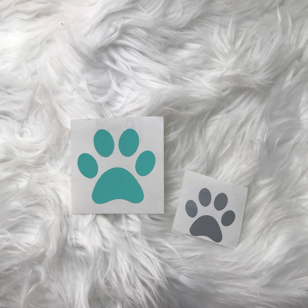 🐾 Paw Print Vinyl Decal Sticker Teal Blue